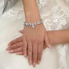 Lace & Favour Prom Bracelets | Silver Prom Jewellery*Adelaide Vintage Inspired Crystal Bracelet Silver