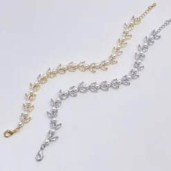 Lace & Favour Bride Gifts | Pearl Jewellery*Amalia Gold Cubic Zirconia Pearl Wedding Bracelet Ivory/ Gold