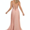 Angel Forever Angel Forever Prom Dresses | Pink Prom Dresses*Beaded Lace A Line Chiffon Prom Dress Rose Pink