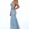 Angel Forever Angel Forever Prom Dresses | Light Blue Prom Dresses*Beaded Lace Backless Fishtail Prom Dress Ice Blue