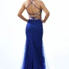 Angel Forever Angel Forever Prom Dresses | Royal Blue Prom Dresses*Beaded Lace Backless Fishtail Prom Dress Royal Blue