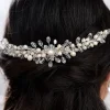 Lace & Favour Pearl Hair Accessories | Silver Hair Accessories*Annie Clustered Pearl and Crystal Bridal Headpiece Ivory/ Silver