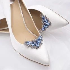 Lace & Favour Something Blue Gifts | Shoe Jewellery*Arcadia Light Sapphire Crystal Shoe Clips