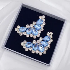 Lace & Favour Something Blue Gifts | Shoe Jewellery*Arcadia Light Sapphire Crystal Shoe Clips