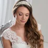 Arianna Pearl Hair Accessories | Silver Hair Accessories*Chunky Pearl and Diamante Bridal Tiara AR801