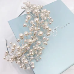 Arianna Pearl Hair Accessories | Silver Hair Accessories*Everlasting Statement Pearl Headband AR632