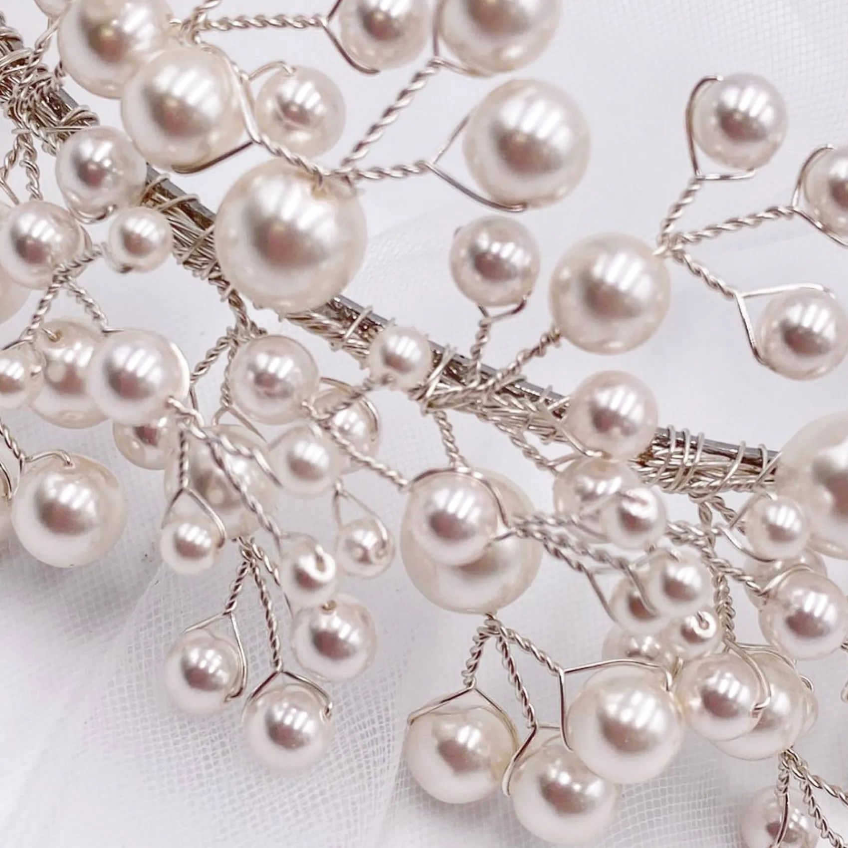 Arianna Pearl Hair Accessories | Silver Hair Accessories*Everlasting Statement Pearl Headband AR632