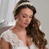 Arianna Pearl Hair Accessories | Silver Hair Accessories*Low Chunky Pearl Bridal Tiara AR789