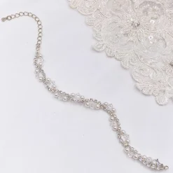 Arianna Bridesmaid Gifts | Bride Gifts*Pearl and Diamante Wedding Bracelet ARW093