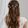 Arianna Bridesmaid Gifts | Bride Gifts*Purity Set of 6 Pearl Wedding Hair Pins ARP617