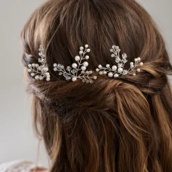 Arianna Crystal Hair Accessories | Pearl Hair Accessories*Set of 3 Pearl and Crystal Wedding Hair Pins ARP751