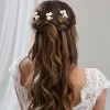 Arianna Bridesmaid Gifts | Bride Gifts*Set of 3 Porcelain Flower and Pearl Hair Pins ARP719