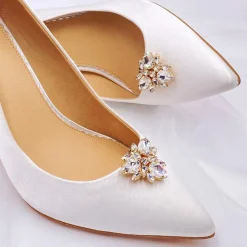 Lace & Favour Bride Gifts | Shoe Jewellery*Artesia Gold Crystal Shoe Clips