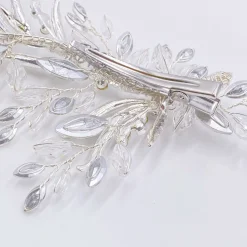 Twilight Designs Prom Hair Clips & Combs | Vintage Headpieces*Audrey Vintage Inspired Crystal and Diamante Hair Clip Ivory/ Silver