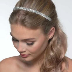 Poirier Crystal Hair Accessories | Silver Hair Accessories*Aura Sparkly Crystal Headband Silver