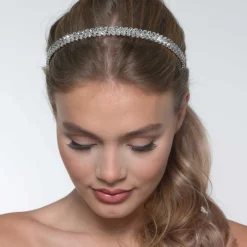 Poirier Crystal Hair Accessories | Silver Hair Accessories*Aura Sparkly Crystal Headband Silver