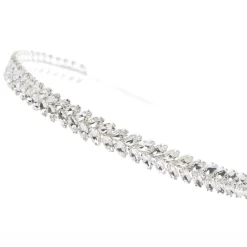 Poirier Crystal Hair Accessories | Silver Hair Accessories*Aura Sparkly Crystal Headband Silver