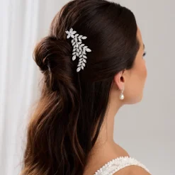 Lace & Favour Prom Hair Clips & Combs | Crystal Hair Accessories*Aurora Crystal Spray Wedding Hair Comb Silver