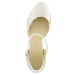 Avalia Shoes Wedding Shoes | Flat Wedding Shoes*Avalia Sissi Satin Flat Wedding Shoes with Ankle Strap Ivory