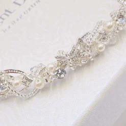 Twilight Designs Vintage Headpieces | Pearl Hair Accessories*Beatrice Vintage Inspired Beaded and Pearl Headband Ivory/ Silver