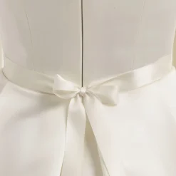 Bianco Evento Wedding Dress Belts*Bianco Crystal Embellished Satin Wedding Dress Belt Ivory/ Silver