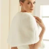 Bianco Evento Faux Fur Jackets, Capes And Shawls | Wedding Capes & Wraps*Bianco Faux Fur Bridal Cape E306 Ivory