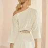 Bianco Evento Bridal Jumpers & Cardigans*Bianco Knitted One Shoulder Bridal Jumper E366 Ivory