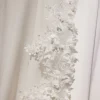 Bianco Evento Single Tier Veils | Chapel Length & Cathedral Veils*Bianco Single Tier Floral Lace Edge Cathedral Veil S514 Ivory
