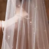Bianco Evento Single Tier Veils | Fingertip Veils*Bianco Single Tier Scattered Pearl Fingertip Veil S526 Ivory