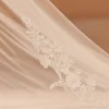 Bianco Evento Single Tier Veils | Chapel Length & Cathedral Veils*Bianco Single Tier Cut Edge Cathedral Veil with Lace Train S456 Ivory