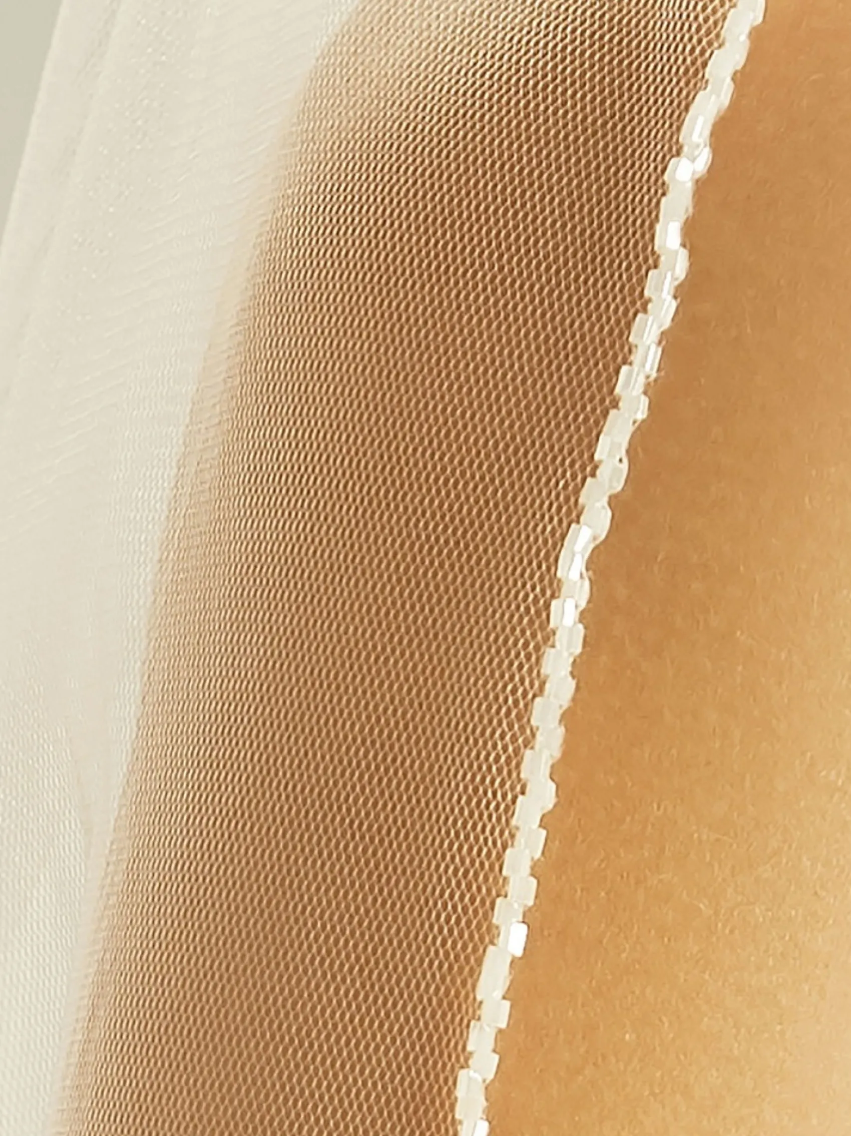 Bianco Evento Two Tier Veils | Chapel Length & Cathedral Veils*Bianco Two Tier Beaded Edge Chapel Veil S396 Ivory