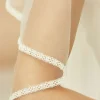 Bianco Evento Single Tier Veils | Fingertip Veils*Bianco Two Tier Fingertip Veil with Narrow Lace Edge S365 Ivory
