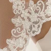 Bianco Evento Single Tier Veils | Chapel Length & Cathedral Veils*Bianco Single Tier Delicate Beaded Lace Edge Chapel Veil S290 Ivory