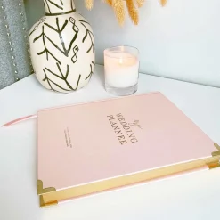 Blush & Gold Wedding Planner Books | Engagement Gifts*Blush and Gold Luxury Wedding Planner Book with Gilded Edges Blush/ Gold