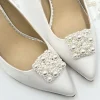 Rainbow Club Bride Gifts | Shoe Jewellery*Camille by | Square Pearl Embellished Shoe Clips