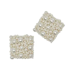 Rainbow Club Bride Gifts | Shoe Jewellery*Camille by | Square Pearl Embellished Shoe Clips