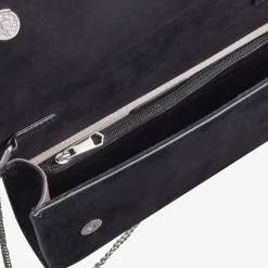 Capollini Wedding Guest Bags | Occasion Handbags*Suede Clutch Bag Black