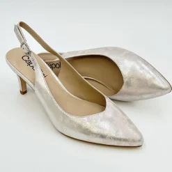 Capollini Wedding Guest Shoes | Mother Of The Bride Shoes*Catherine Nubuck Leather Mid Heel Slingbacks Blush Pink