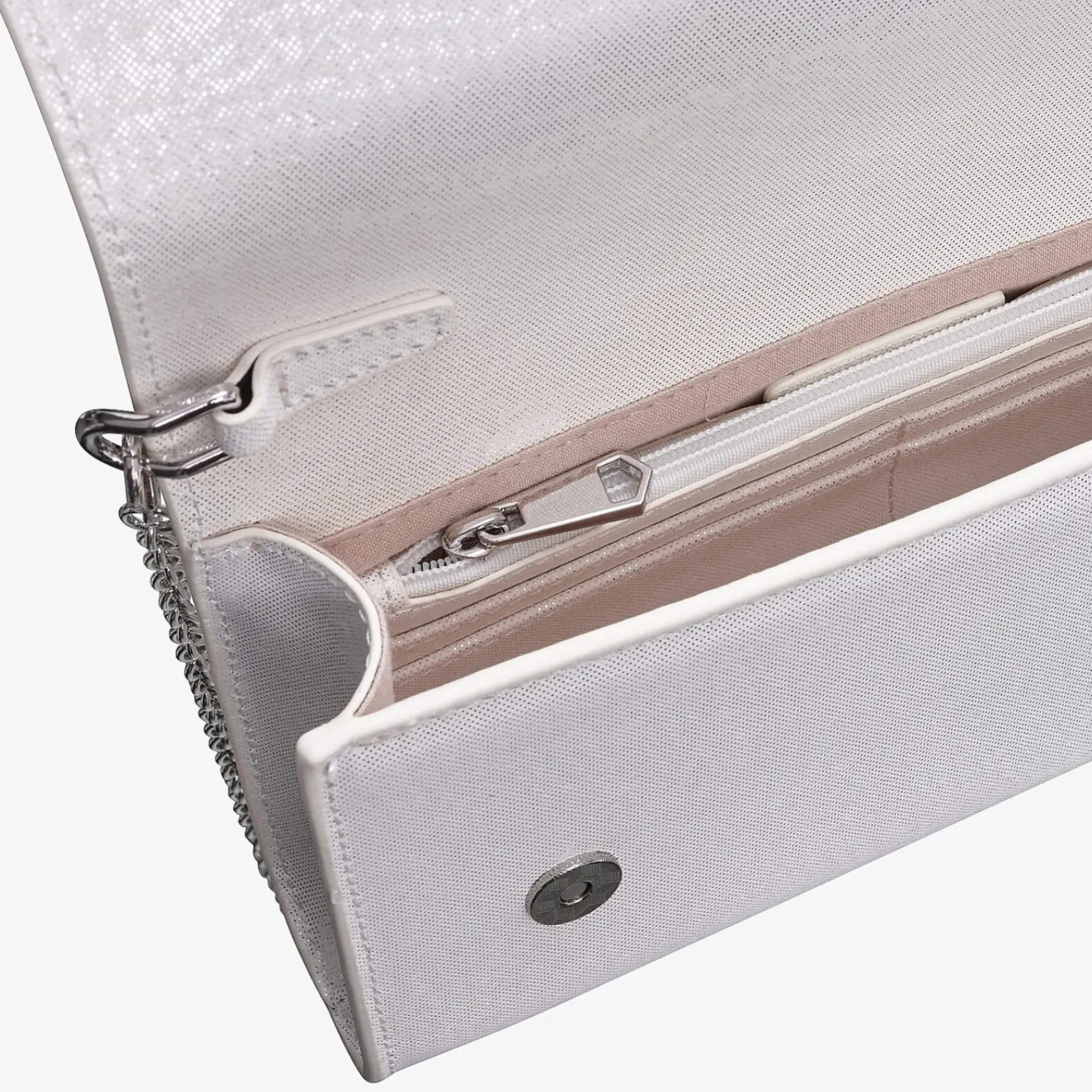 Capollini Wedding Guest Bags | Occasion Handbags*Nubuck Leather Clutch Bag Cream