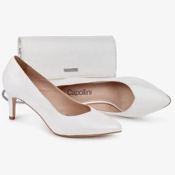 Capollini Wedding Guest Bags | Occasion Handbags*Nubuck Leather Clutch Bag Cream