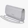 Capollini Wedding Guest Bags | Occasion Handbags*Pearlised Leather Clutch Bag Dove Grey