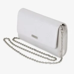 Capollini Wedding Guest Bags | Occasion Handbags*Glacier Nubuck Leather Clutch Bag White