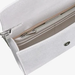 Capollini Wedding Guest Bags | Occasion Handbags*Glacier Nubuck Leather Clutch Bag White