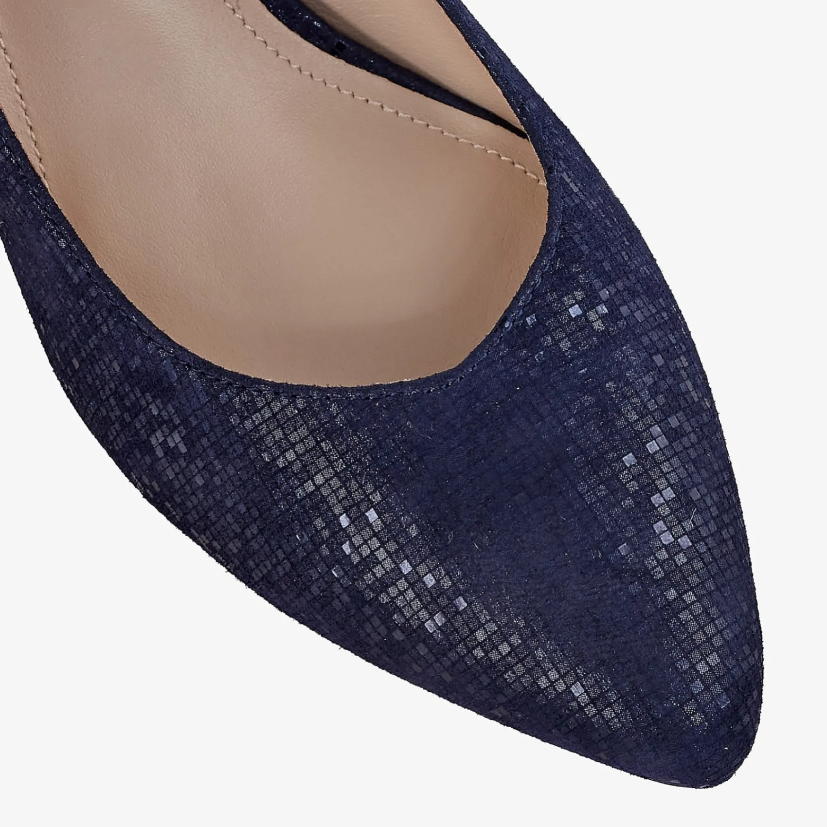 Capollini Wedding Guest Shoes | Mother Of The Bride Shoes*Izzy Nubuck Leather Mid Heel Court Shoes Navy