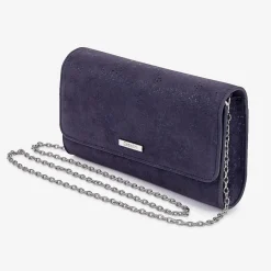 Capollini Wedding Guest Bags | Occasion Handbags*Nubuck Leather Clutch Bag Navy