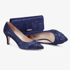 Capollini Wedding Guest Bags | Occasion Handbags*Nubuck Leather Clutch Bag Navy