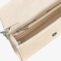 Capollini Wedding Guest Bags | Occasion Handbags*Nubuck Leather Clutch Bag Pale Gold