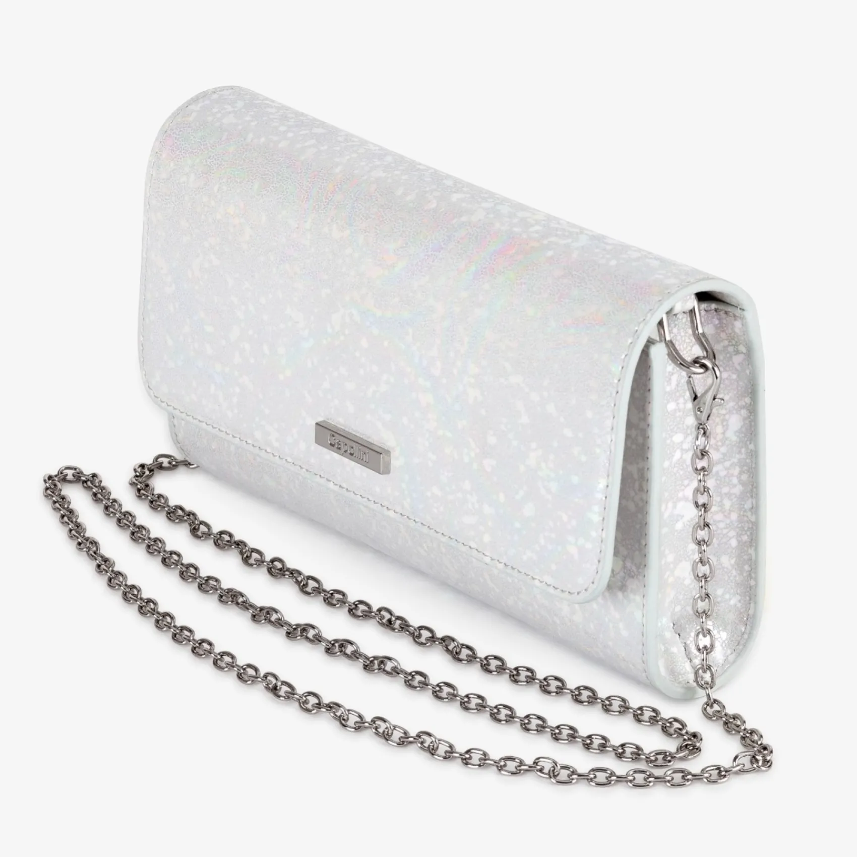 Capollini Occasion Handbags | Wedding Handbags*Leather Clutch Bag Pearlescent