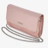 Capollini Wedding Guest Bags | Occasion Handbags*Suede and Leather Clutch Bag Pink