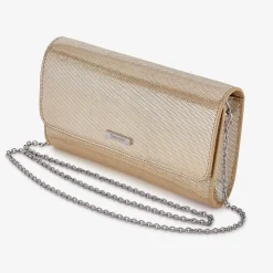 Capollini Wedding Guest Bags | Occasion Handbags*Nubuck Leather Clutch Bag Prosecco Gold